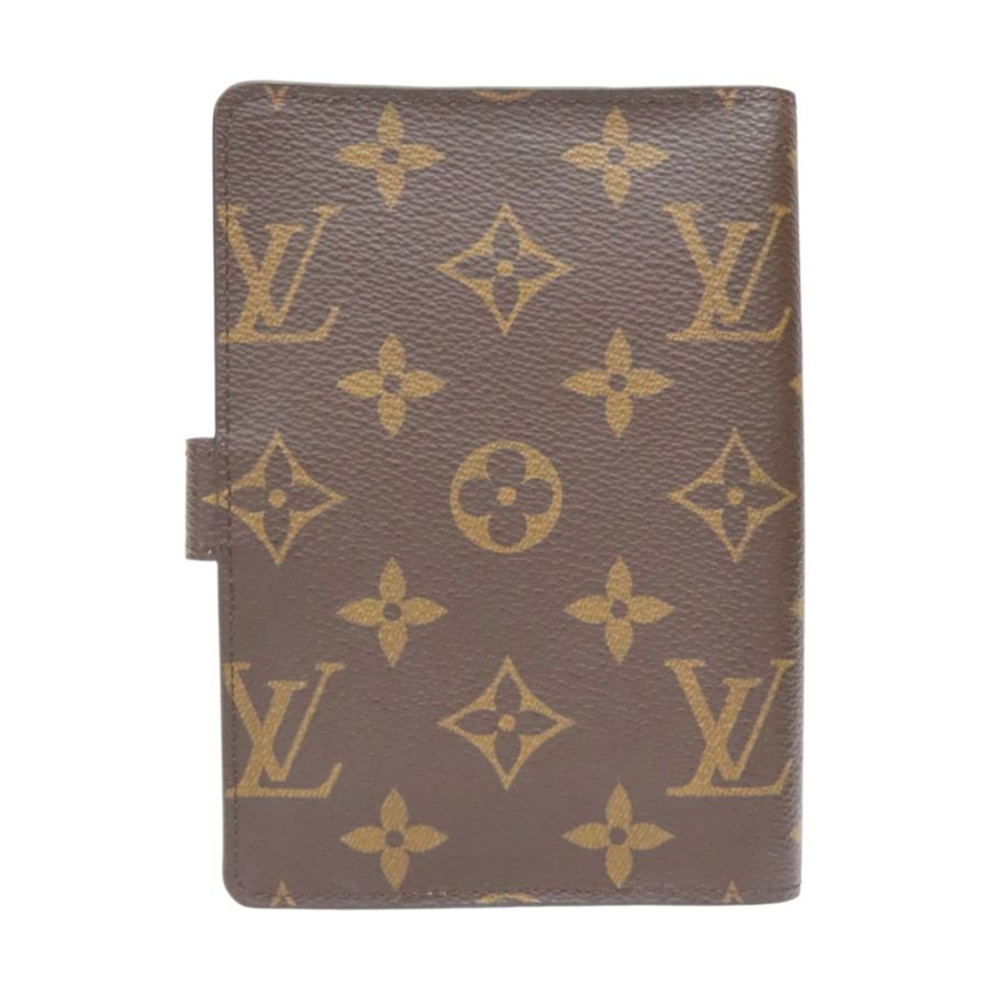 棕色 原花帆布 活頁環記事本封套【LOUIS VUITTON LV 路易威登】 R20005-1
