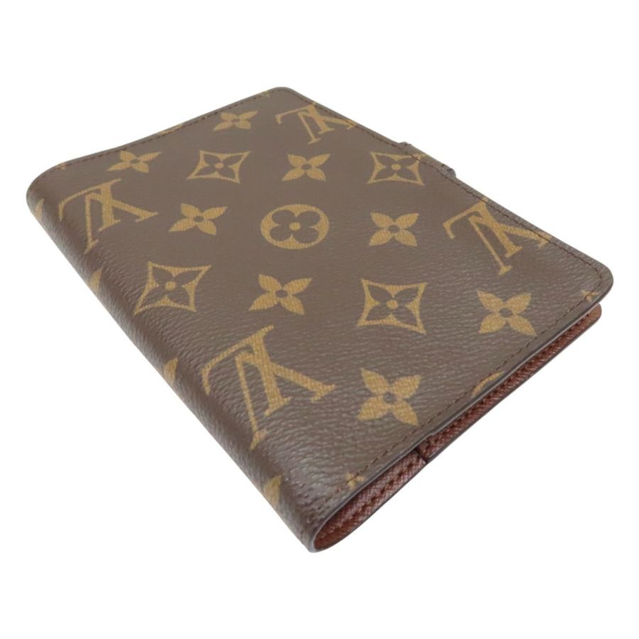 棕色 原花帆布 活頁環記事本封套【LOUIS VUITTON LV 路易威登】 R20005-3