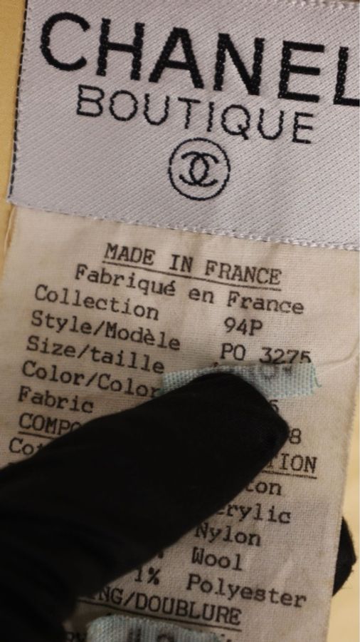 Chanel 94年春夏秀款橘色千鸟格吊带连衣裙外套套装-35