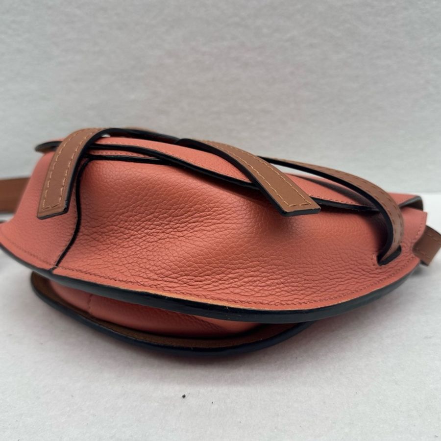 Loewe Gate 馬鞍粉色中號-5