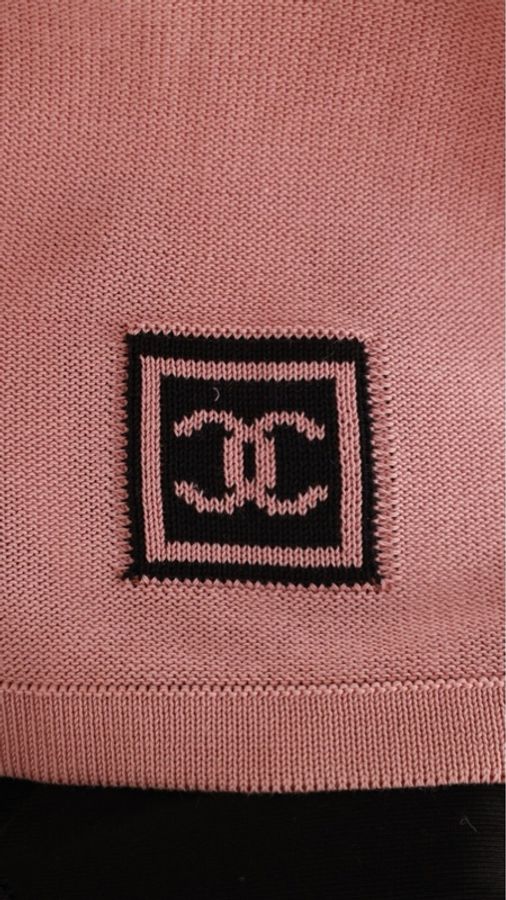 Chanel 方标运动系列橡皮粉短袖上衣-20