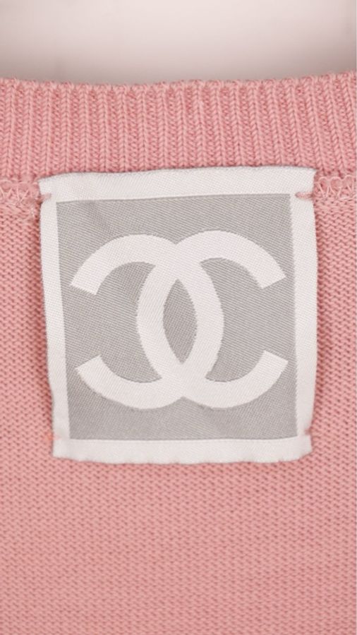 Chanel 方标运动系列橡皮粉短袖上衣-22
