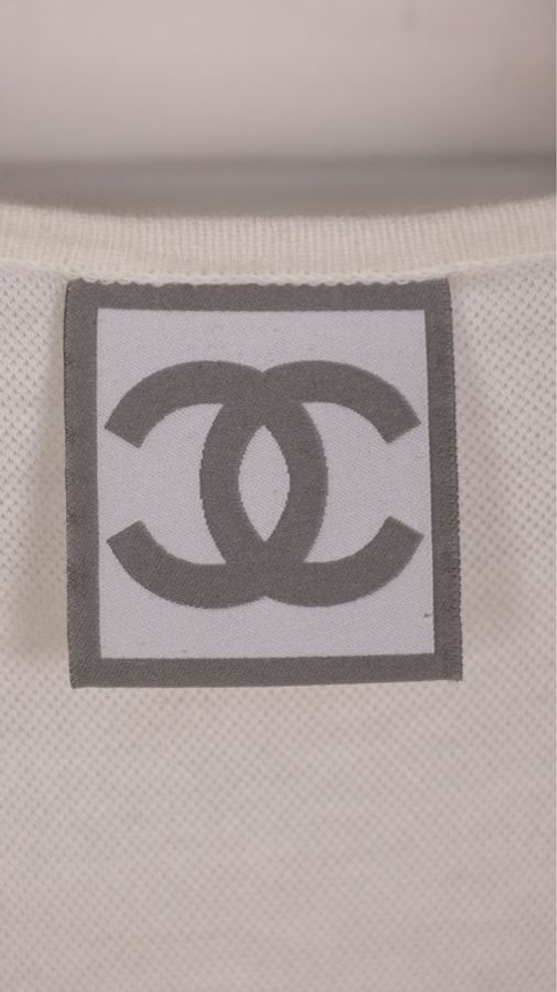 Chanel 06年运动方标系列白色圆领短袖上衣-15