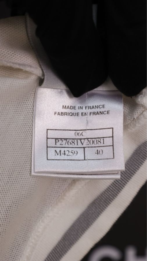 Chanel 06年运动方标系列白色圆领短袖上衣-21