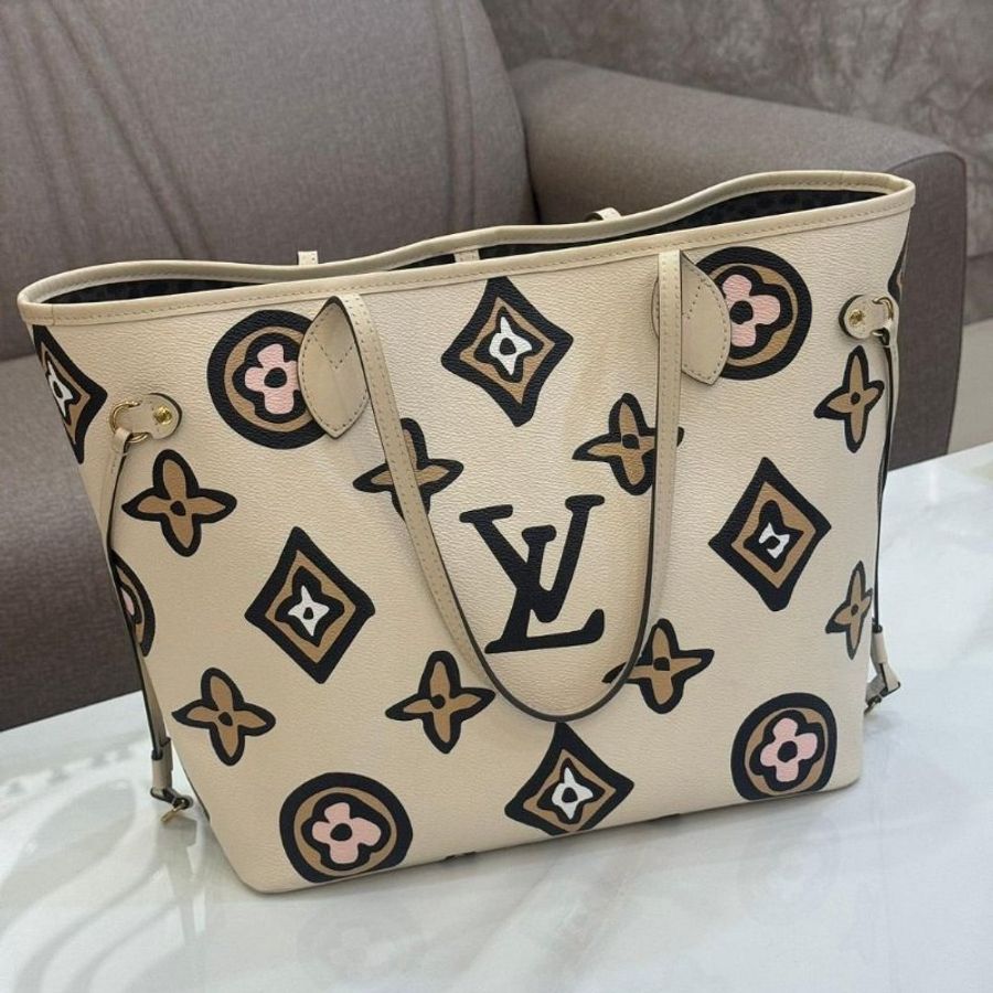 LV M45819 Neverfull MM Wild at Heart 手繪風托特-0