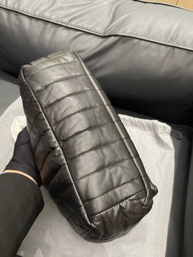巴黎世家 Balenciaga Monaco中號 黑銀單肩斜挎鏈條包配塵袋 尺寸:27.9*18*-2