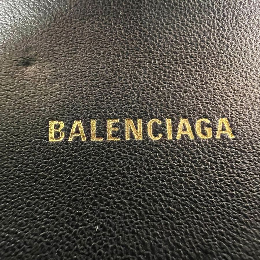 🖤 鑒定師的收藏 🖤 巴黎世家 沙漏包 XS 黑色金釦 鱷魚壓紋牛皮兩用包 Balenciaga Hourglass XS Croc-Embossed Black Gold Hardware-4