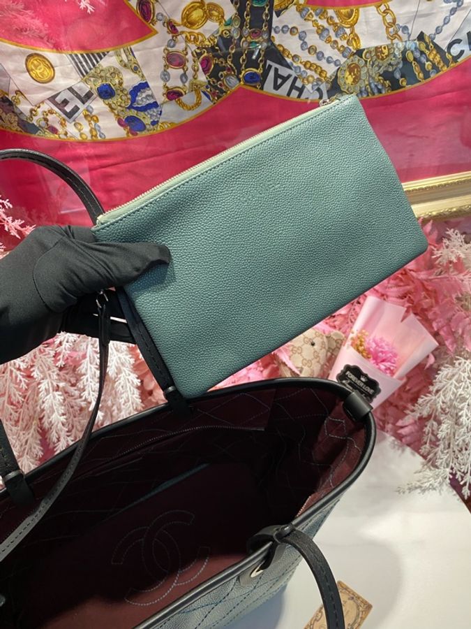 Chanel 荔枝湖綠肩背包-6