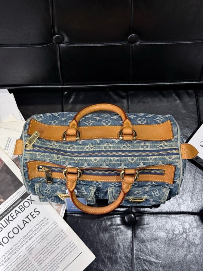 Louis Vuitton 路易威登 丹寧speedy 30 有鎖-2