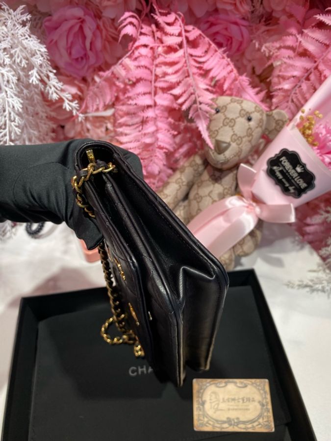 Chanel 黑金徽章woc包-4