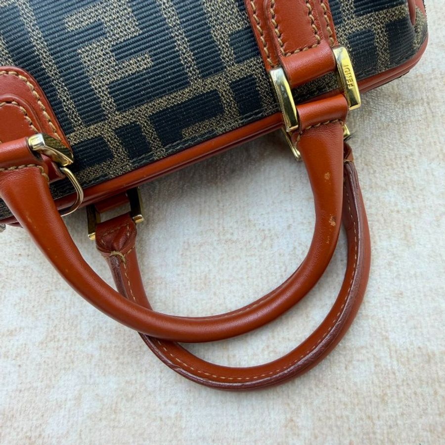 FENDI Mini Boston 迷你老花波士頓手提包-5