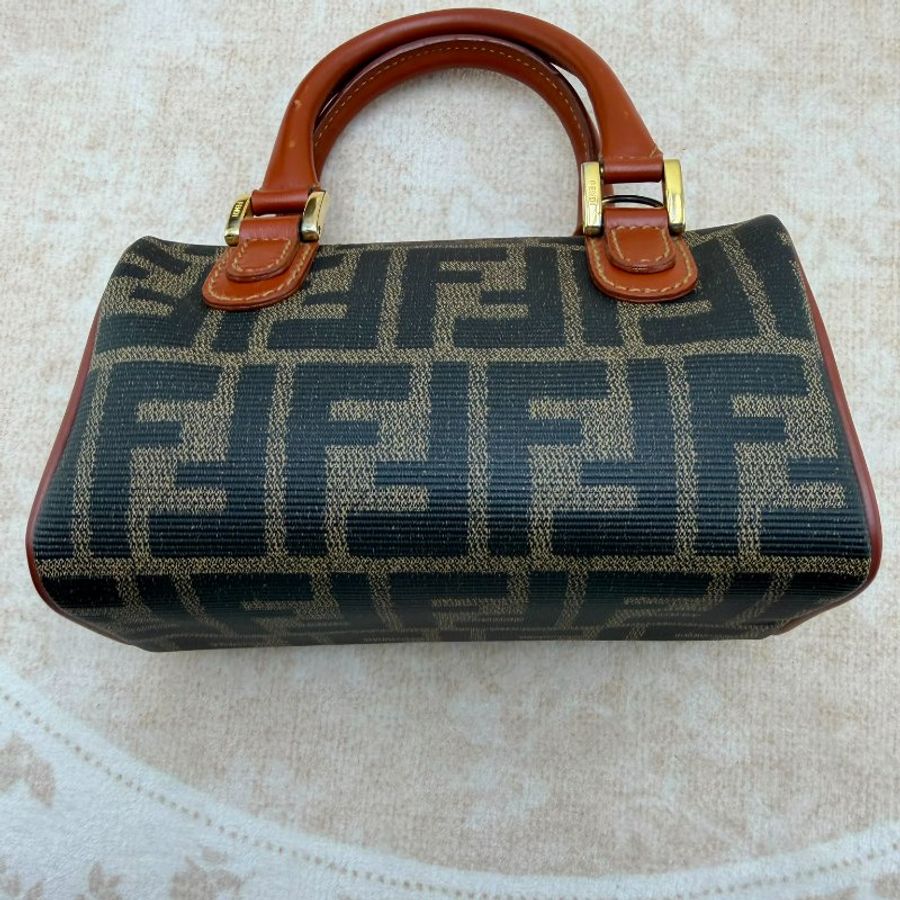 FENDI Mini Boston 迷你老花波士頓手提包-7