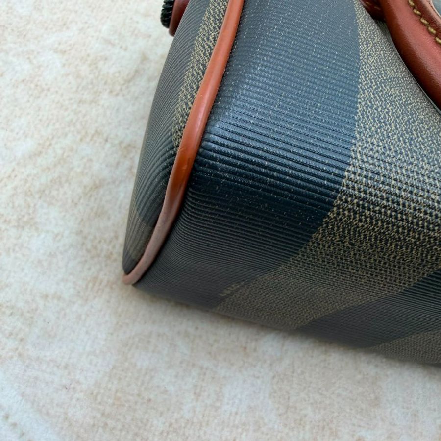 FENDI 經典 Pequin 條紋迷你波士頓手提包-6