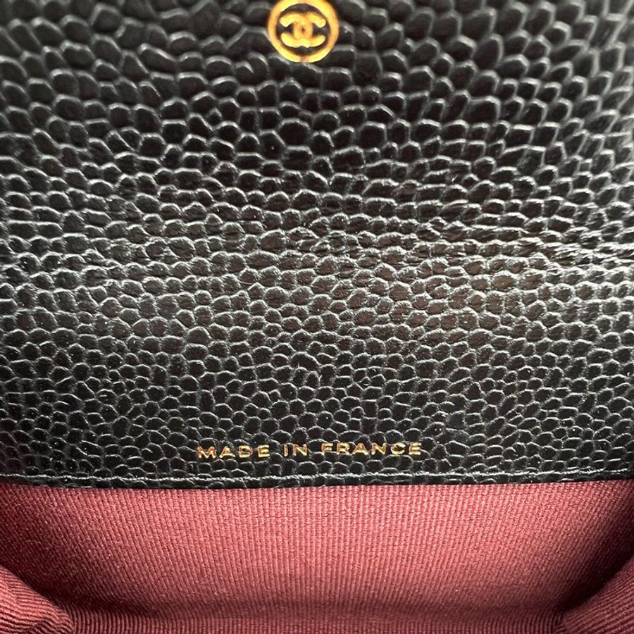 CHANEL 香奈兒 Classic Flap Card Holder 黑色金扣魚子醬牛皮|翻蓋卡夾 零錢包 卡片夾|晶片款 經典熱門 入門首選|KÉSH 凱仕精品-6