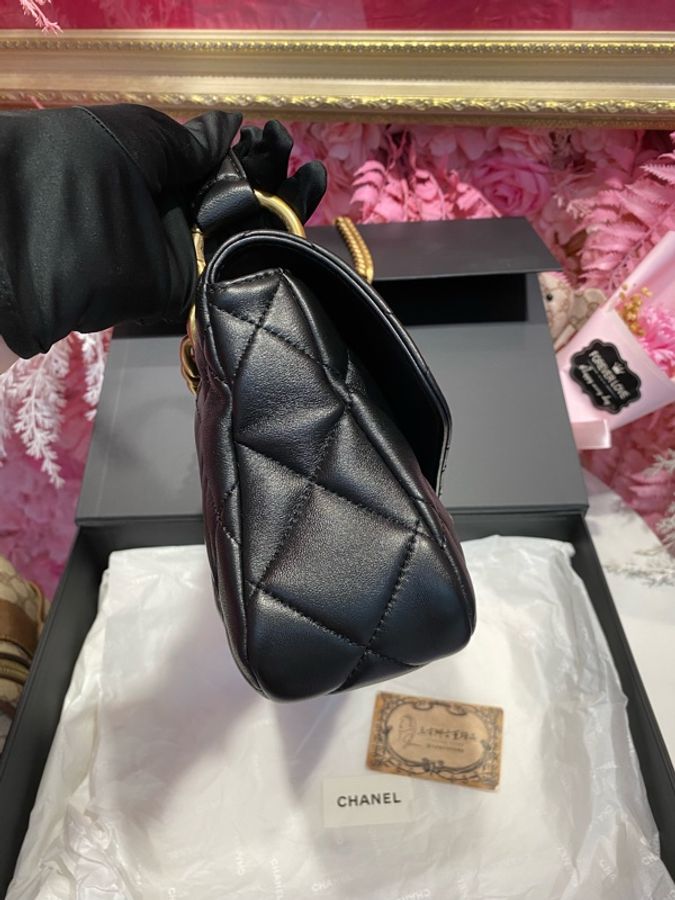 Chanel 黑金羊手提斜背包-2