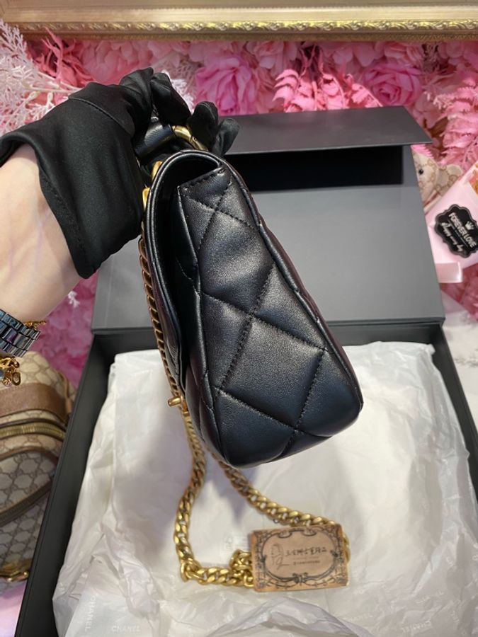 Chanel 黑金羊手提斜背包-4