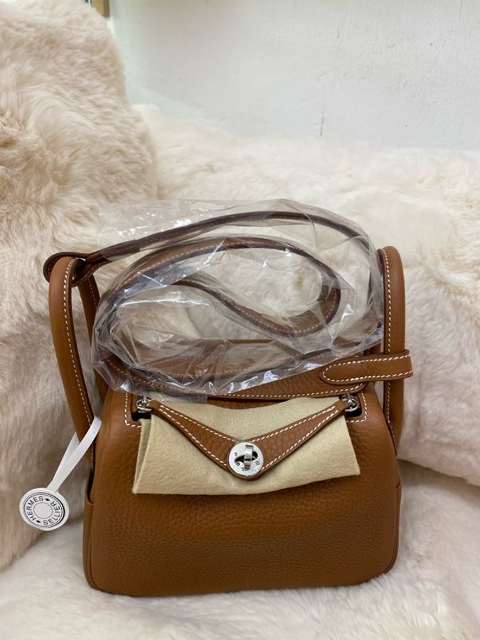 Mini Lindy 金棕色銀扣🤎-0