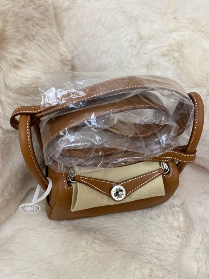 Mini Lindy 金棕色銀扣🤎-2