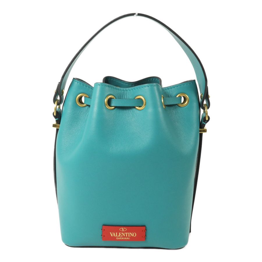 Valentino 牛皮皮革Garavani VLogo Walk Bucket Bag手挽肩背兩用袋-1