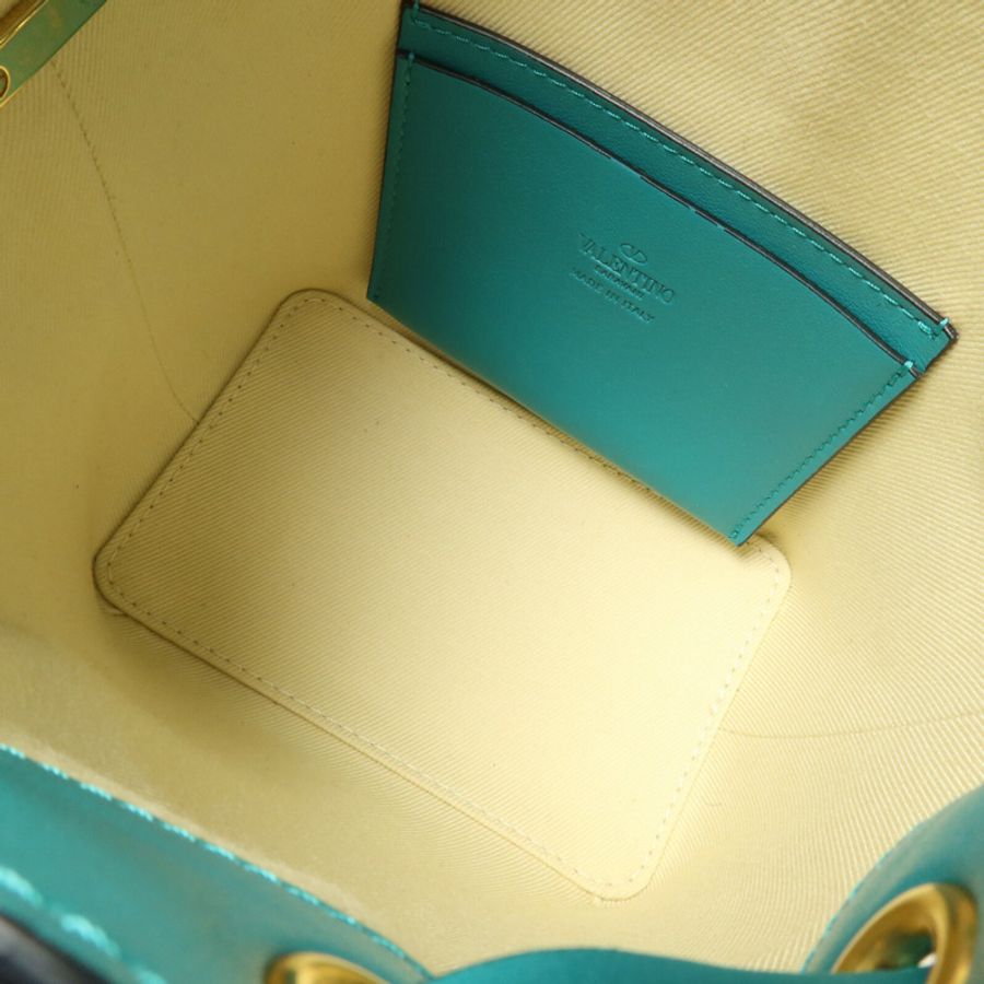 Valentino 牛皮皮革Garavani VLogo Walk Bucket Bag手挽肩背兩用袋-4