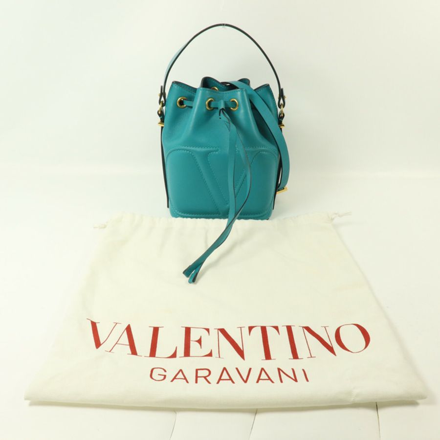 Valentino 牛皮皮革Garavani VLogo Walk Bucket Bag手挽肩背兩用袋-8