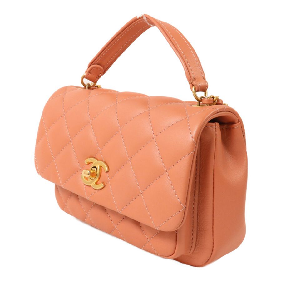 CHANEL 牛皮皮革Chain Shoulder鏈帶手挽肩背兩用袋-2