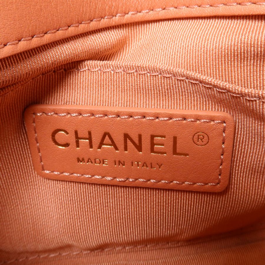 CHANEL 牛皮皮革Chain Shoulder鏈帶手挽肩背兩用袋-5
