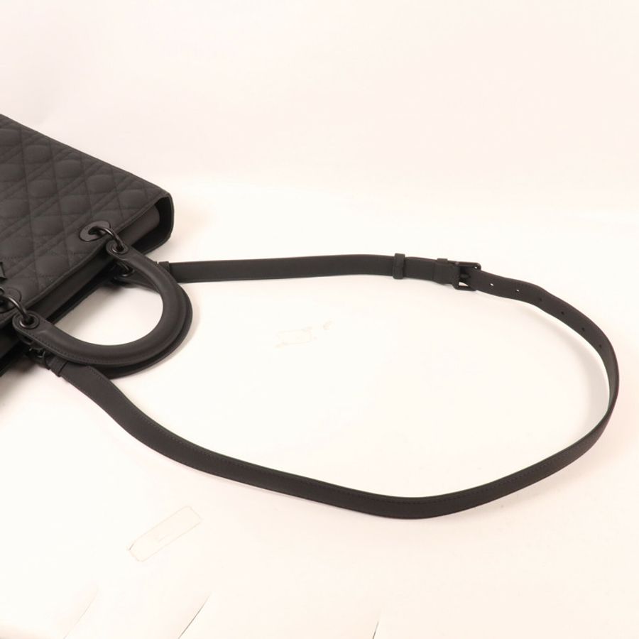 Dior 牛皮皮革Lady Dior Large手挽肩背兩用袋-7
