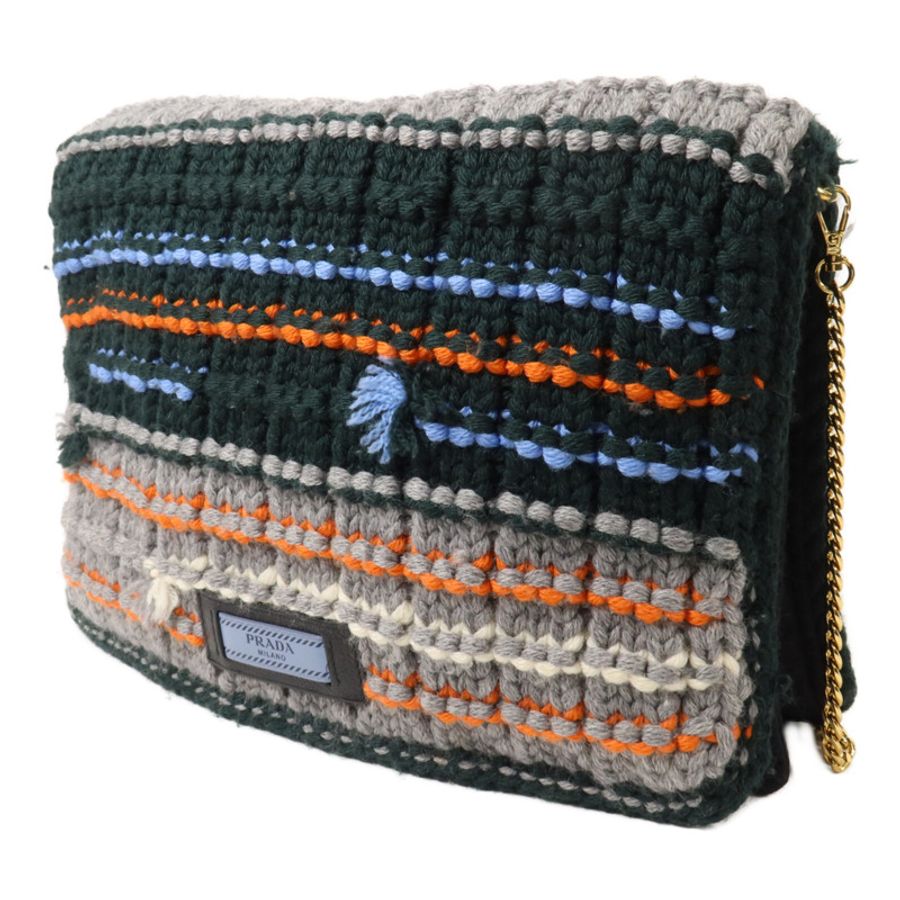 PRADA 羊毛/尼龍Shoulder Bag鏈帶肩背袋-2