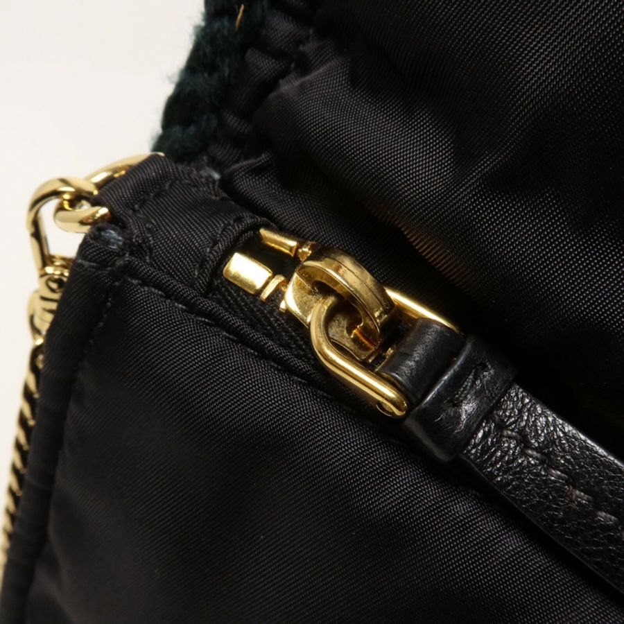 PRADA 羊毛/尼龍Shoulder Bag鏈帶肩背袋-10
