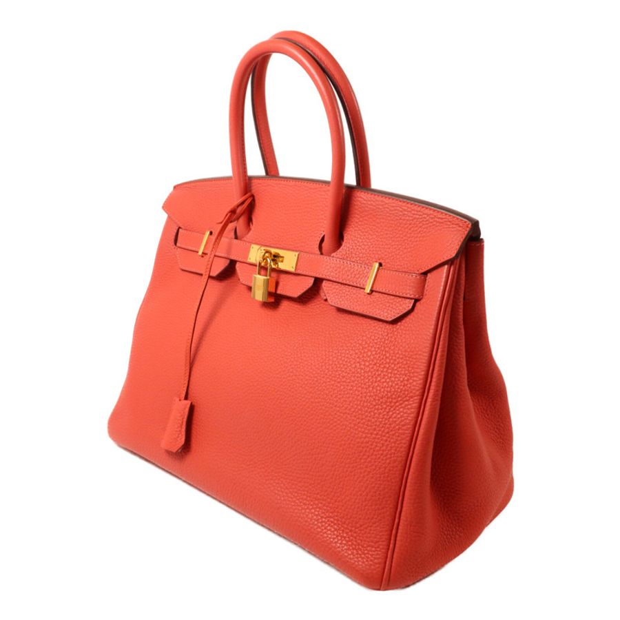 HERMES Togo皮革Birkin 35手挽袋Rouge Pivoine-2