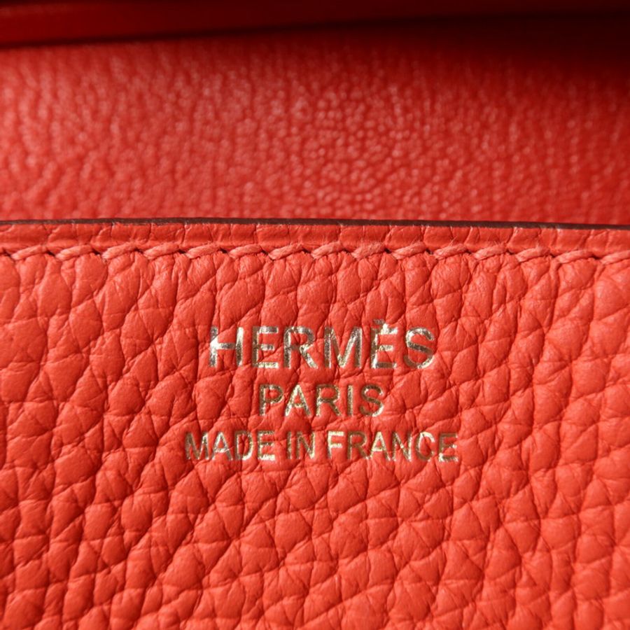 HERMES Togo皮革Birkin 35手挽袋Rouge Pivoine-5