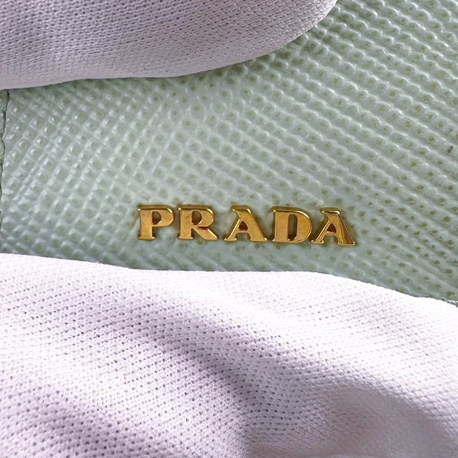 🖤 鑒定師的收藏 🖤 PRADA Panier 斜背兩用水桶 水藍綠 金釦 Saffiano 手提/斜背包 PRADA Panier Saffiano Leather Bucket Bag Aqua Mint Green Gold Hardware-24
