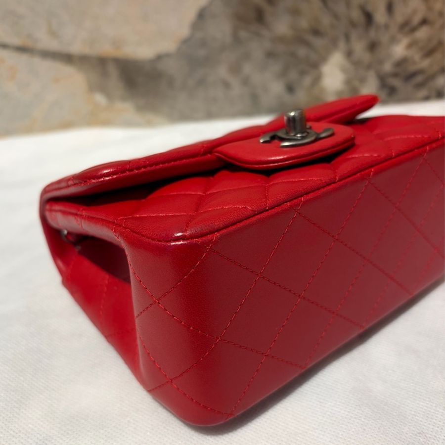 Chanel 紅銀COCO方胖-6