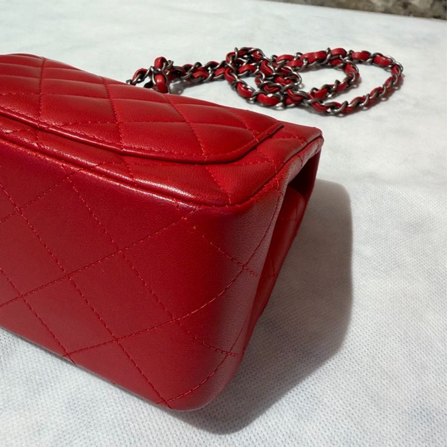 Chanel 紅銀COCO方胖-7
