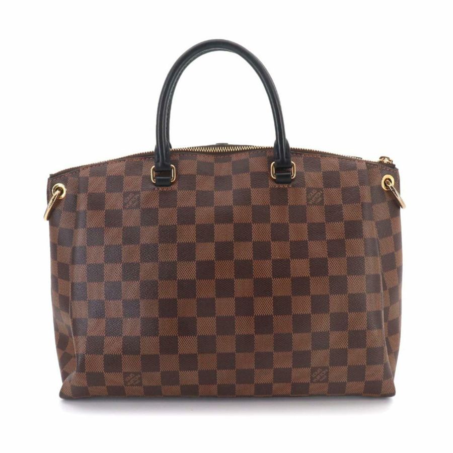路易威登 Odeon MM Damier 兩用手提單肩包 Ebene 黑色 N45283 RFID 金色五金-1