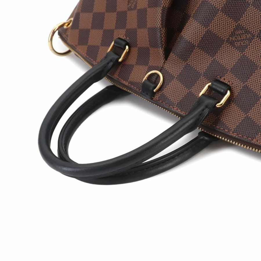 路易威登 Odeon MM Damier 兩用手提單肩包 Ebene 黑色 N45283 RFID 金色五金-4