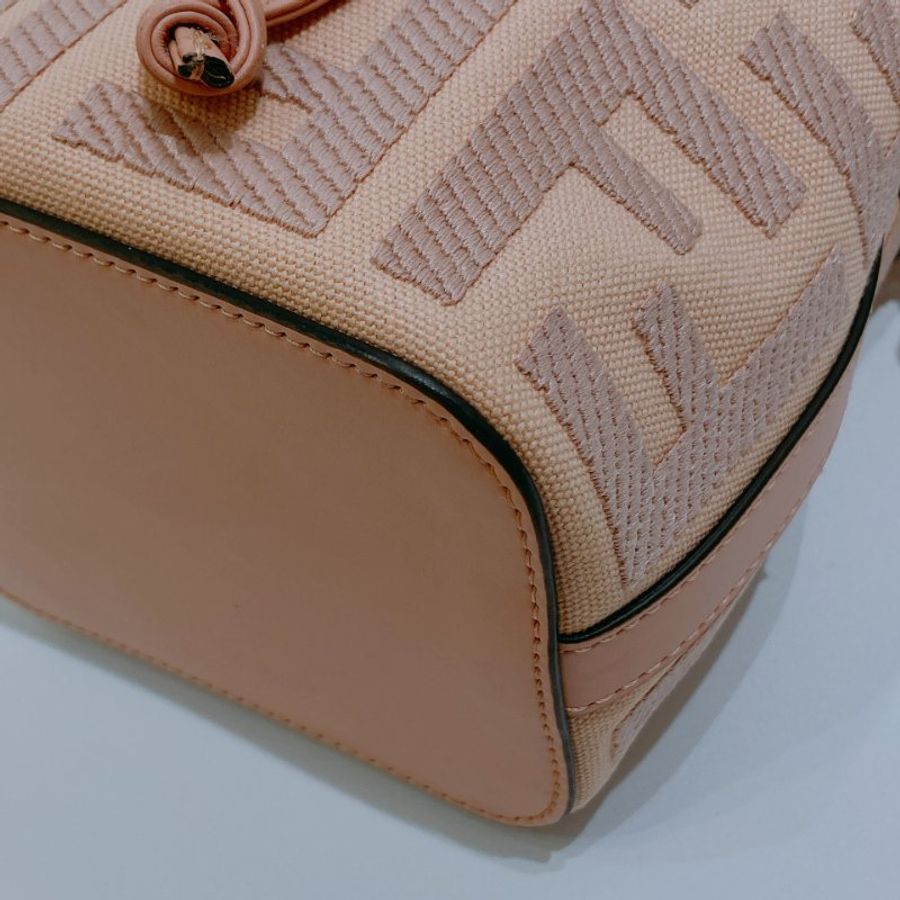 TW4920 Fendi 芬迪小號經典花紋水桶包包 Mon Tresor Bucket Bag Pink x GHW-23
