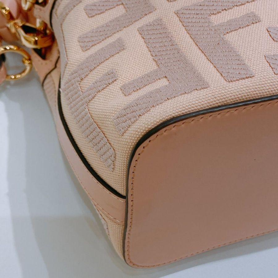 TW4920 Fendi 芬迪小號經典花紋水桶包包 Mon Tresor Bucket Bag Pink x GHW-24