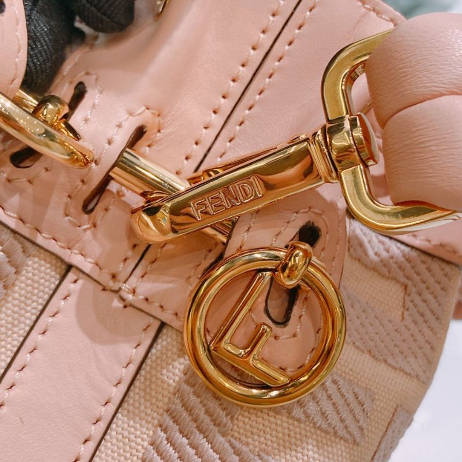 TW4920 Fendi 芬迪小號經典花紋水桶包包 Mon Tresor Bucket Bag Pink x GHW-28