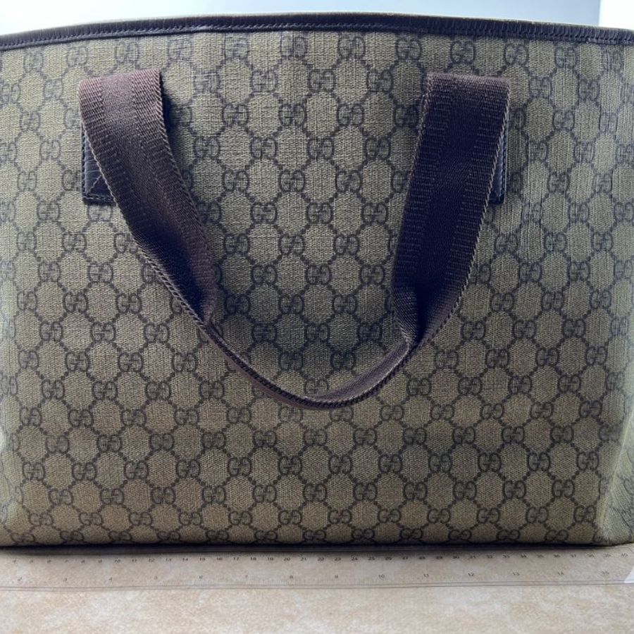 Gucci 經典雙 G 老花托特包-7