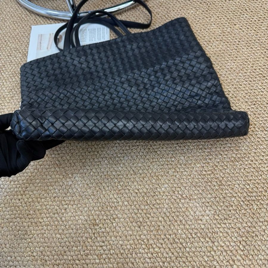 葆蝶家/Bottega Veneta BV黑色編織手提斜挎-10