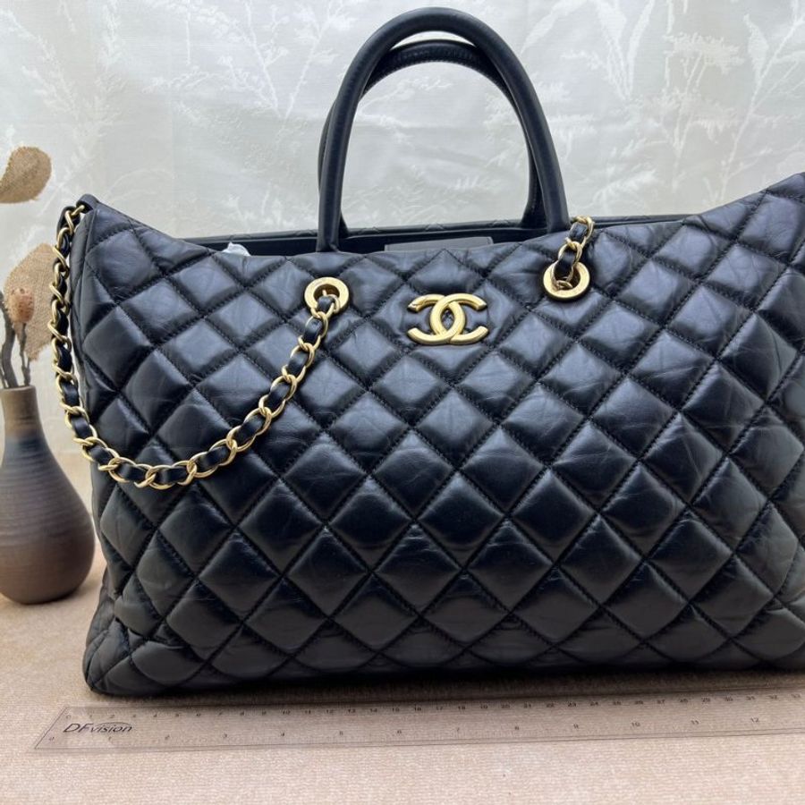 Chanel 菱格手柄鏈條托特包-0