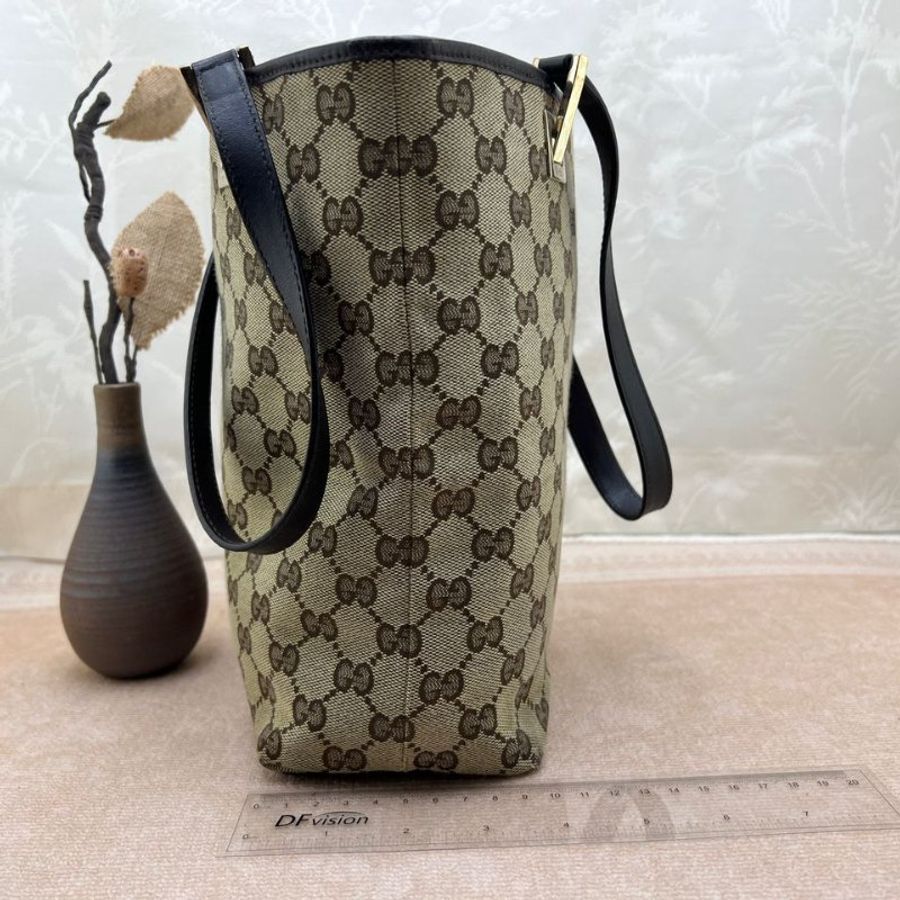 GUCCI 經典雙 G 帆布豎款托特包-3
