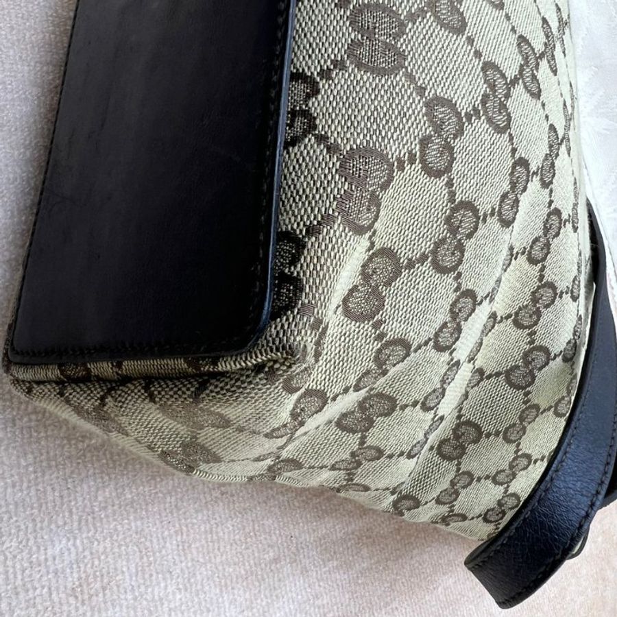 GUCCI 經典雙 G 帆布豎款托特包-9