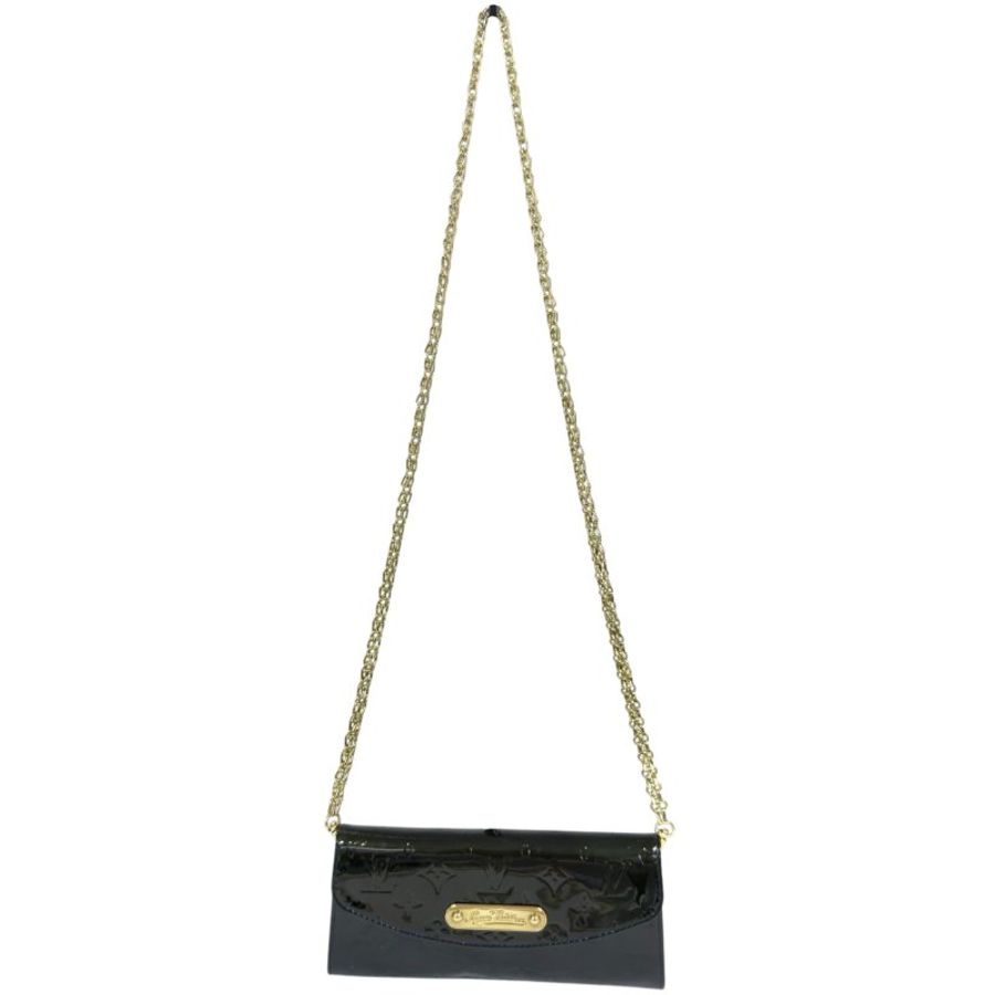 LOUIS VUITTON *自加鏈>原裝短鏈 + 無品牌鏈帶* Sunset Boulevard 漆皮 肩背包-1
