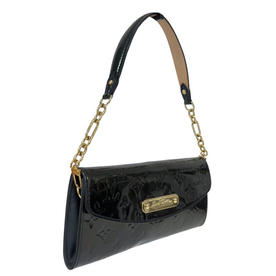 LOUIS VUITTON *自加鏈>原裝短鏈 + 無品牌鏈帶* Sunset Boulevard 漆皮 肩背包-5