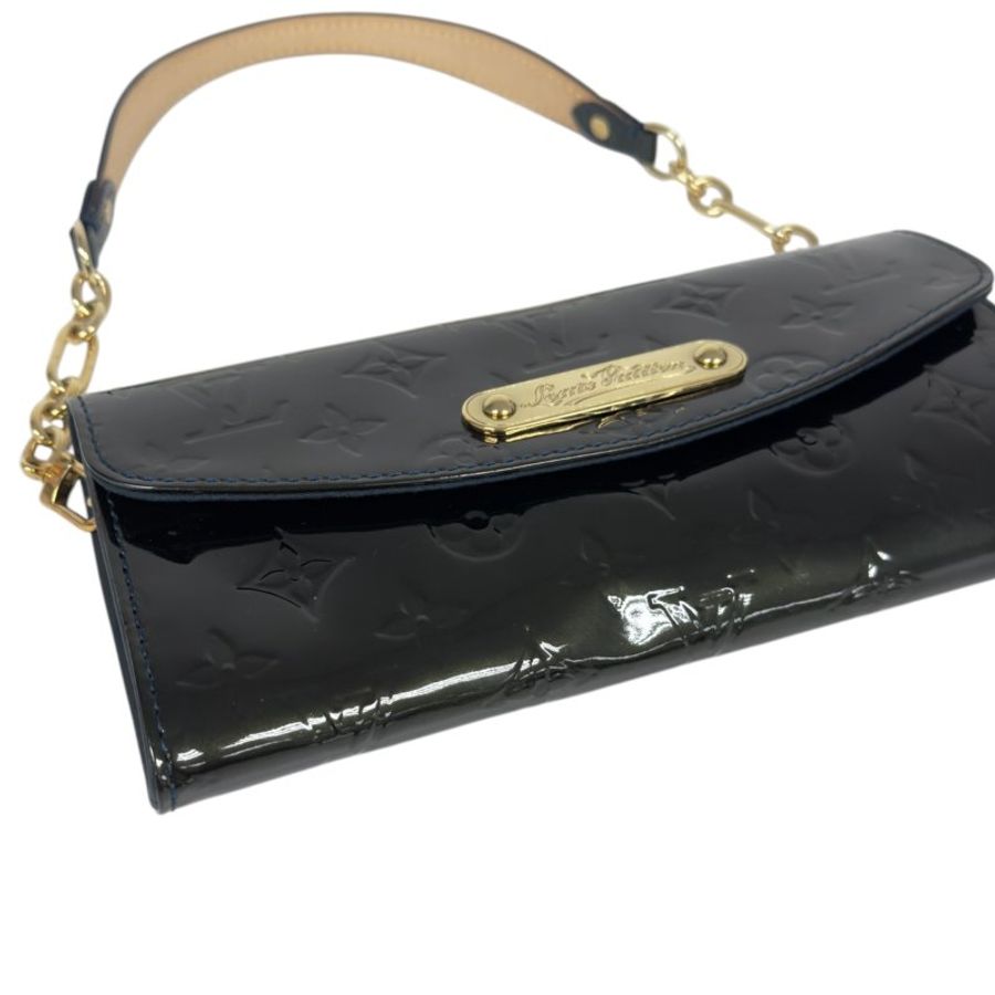 LOUIS VUITTON *自加鏈>原裝短鏈 + 無品牌鏈帶* Sunset Boulevard 漆皮 肩背包-11
