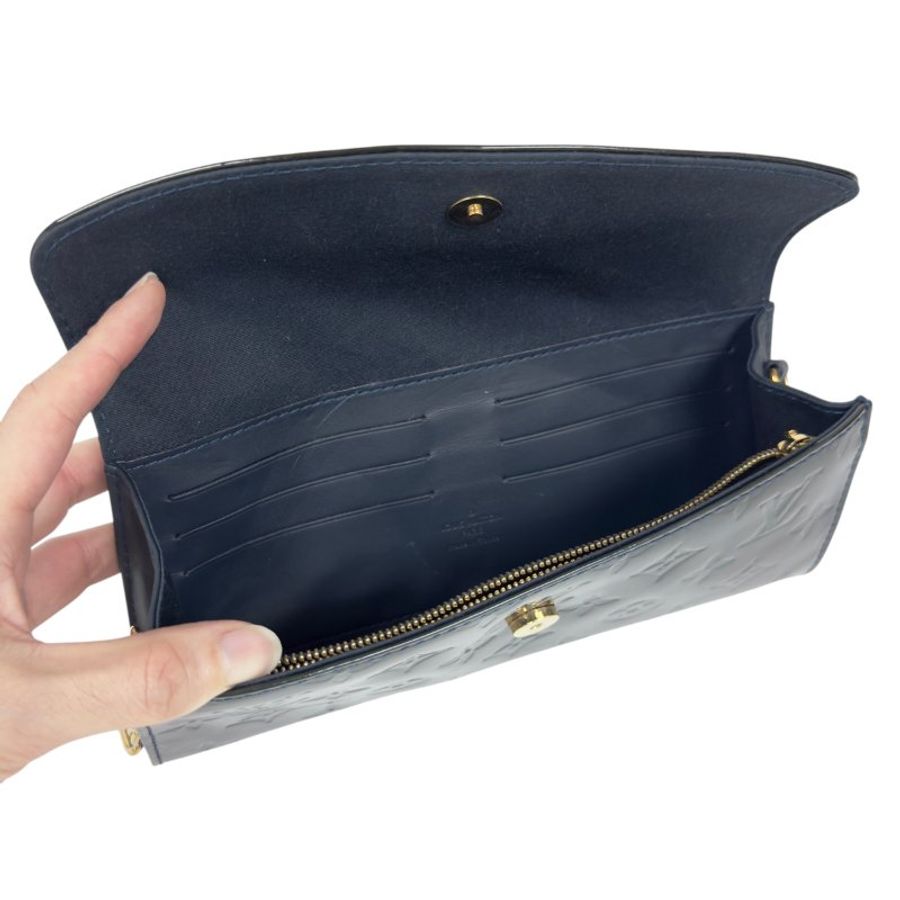 LOUIS VUITTON *自加鏈>原裝短鏈 + 無品牌鏈帶* Sunset Boulevard 漆皮 肩背包-19
