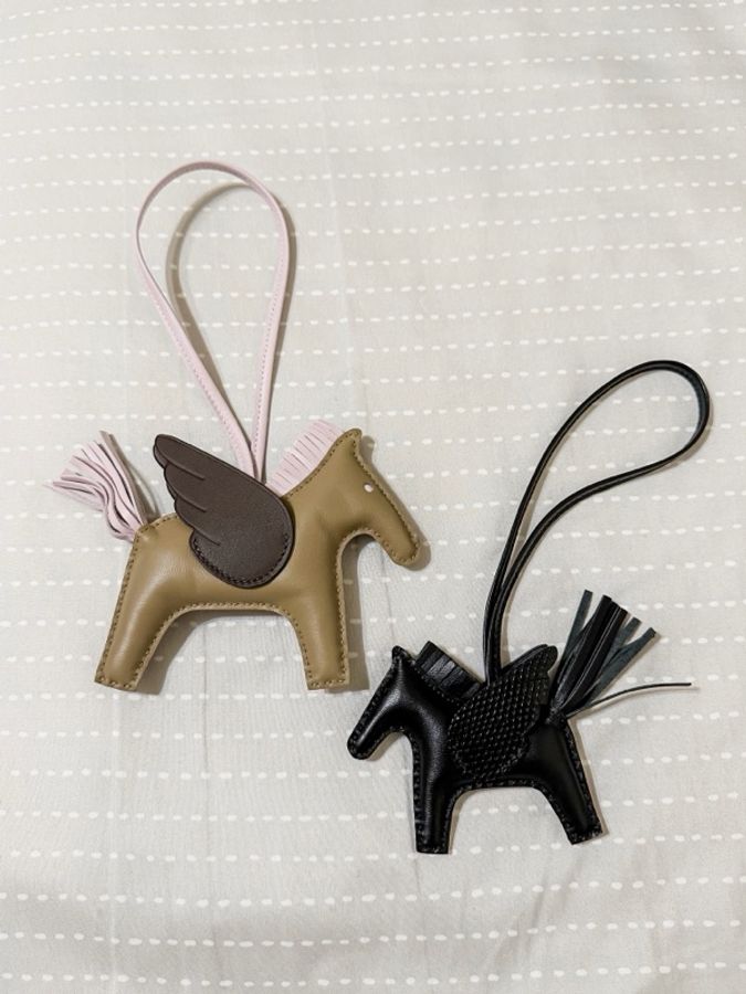 Hermes愛馬仕三拼色MM中型飛馬 馬爾法米/夢幻紫/摩卡可可色-3